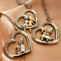 Herz-Halskette mit Gravur "Friends" | Personalisiertes Geschenk | Beste Freundin | Mama | Tochter | Schwester