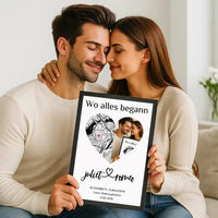 Personalisiertes Poster "Wo alles begann #5" | Deine Stadt - Deine Karte - Deine Liebe