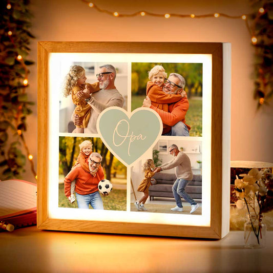 Beleuchteter Bilderrahmen inkl. personalisiertem Bild "Fotocollage #2"