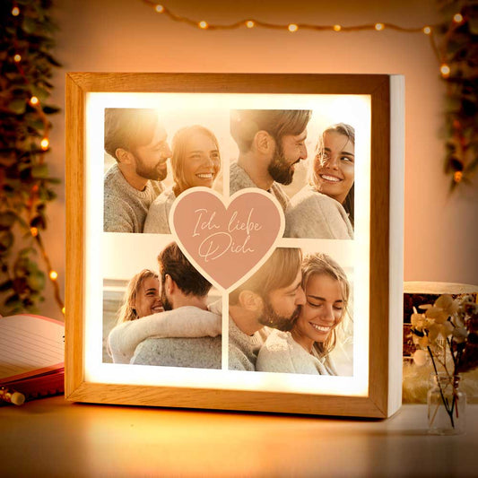 Beleuchteter Bilderrahmen inkl. personalisiertem Bild "Fotocollage #2"