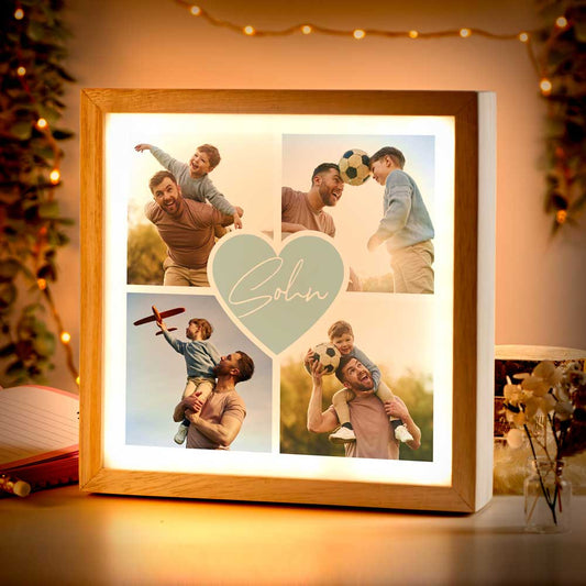 Beleuchteter Bilderrahmen inkl. personalisiertem Bild "Fotocollage #2"