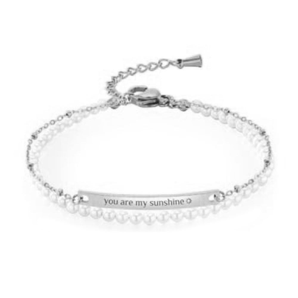 Perlen-Gold-Sommer-Armband "you are my sunshine"