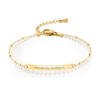 Perlen-Gold-Sommer-Armband "you are my sunshine"