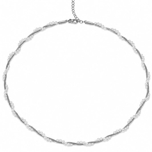 Sommer-Collier mit Kunstperlen