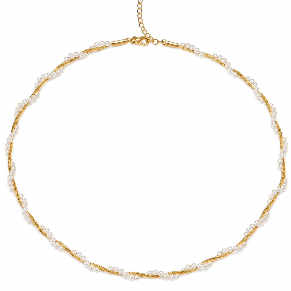 Sommer-Collier mit Kunstperlen