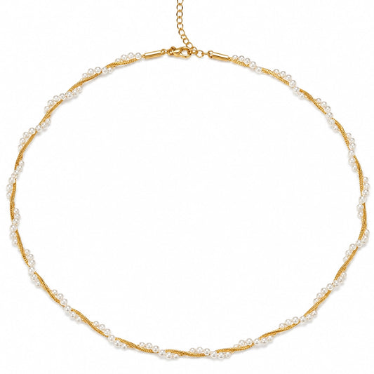 Sommer-Collier mit Kunstperlen
