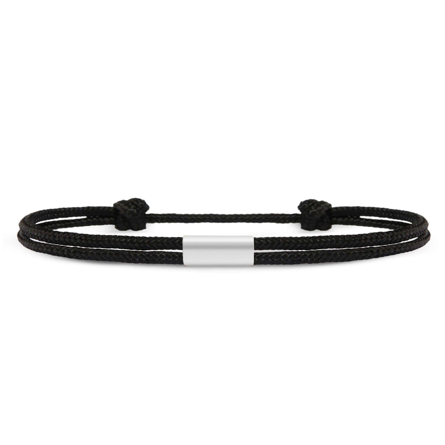 Für Damen: Dezentes Segeltau Armband mit Wunschgravur