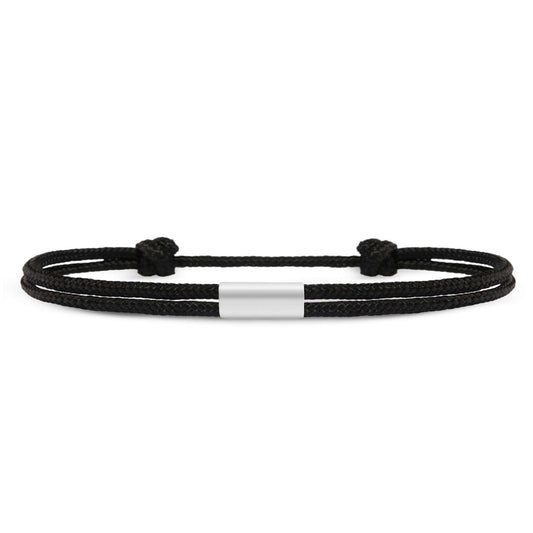 Für Damen: Dezentes Segeltau Armband mit Wunschgravur