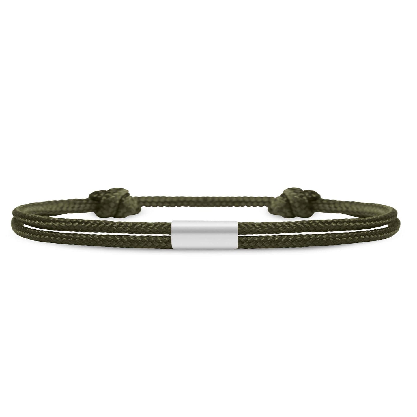 Für Damen: Dezentes Segeltau Armband mit Wunschgravur