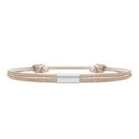Für Damen: Dezentes Segeltau Armband #3 mit Wunschgravur