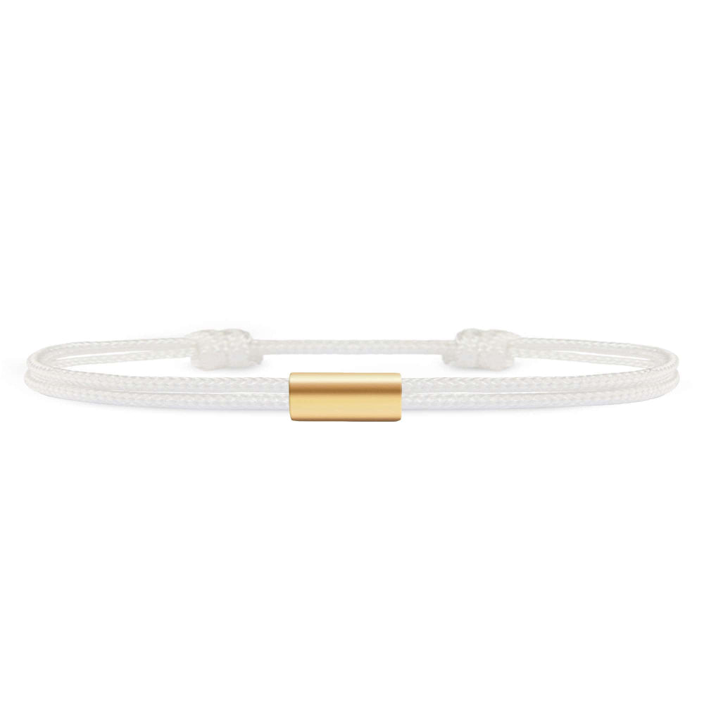 Für Damen: Dezentes Segeltau Armband mit Wunschgravur