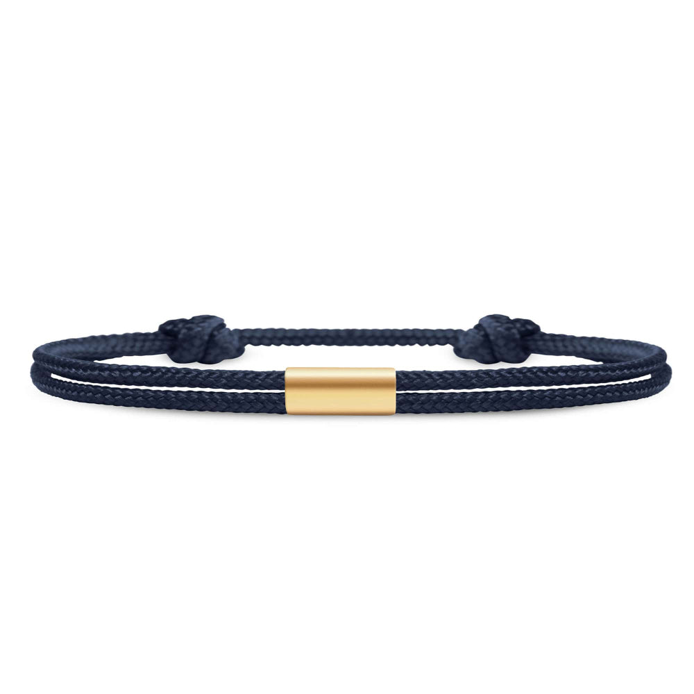 Für Damen: Dezentes Segeltau Armband mit Wunschgravur