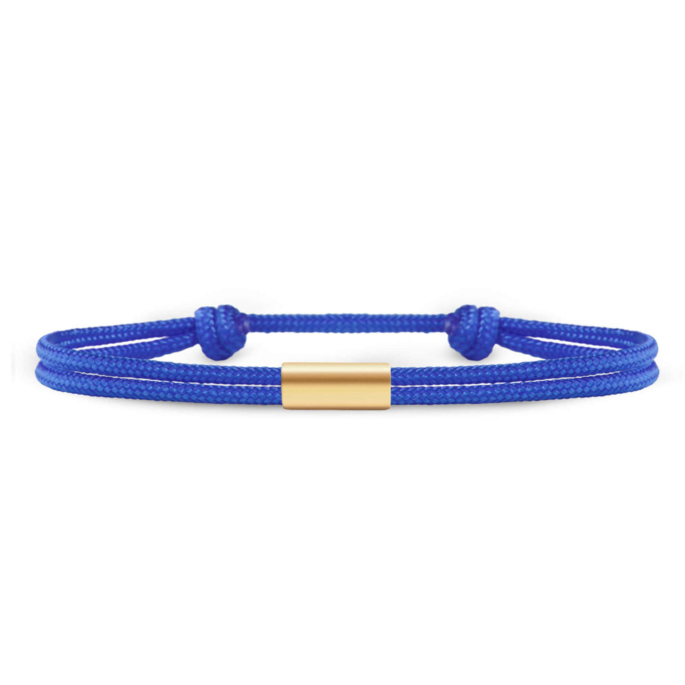 Für Damen: Dezentes Segeltau Armband mit Wunschgravur