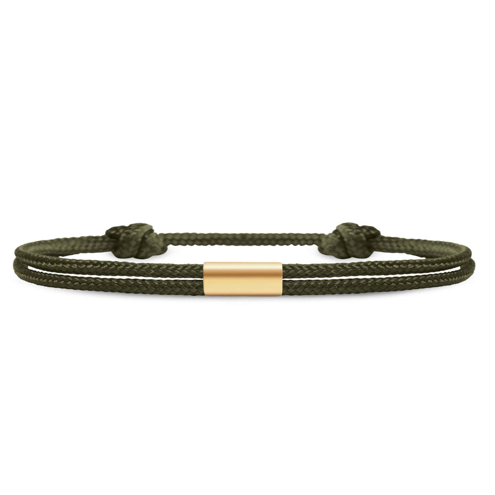 Für Damen: Dezentes Segeltau Armband mit Wunschgravur