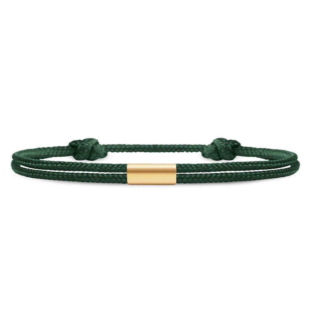 Für Damen: Dezentes Segeltau Armband mit Wunschgravur