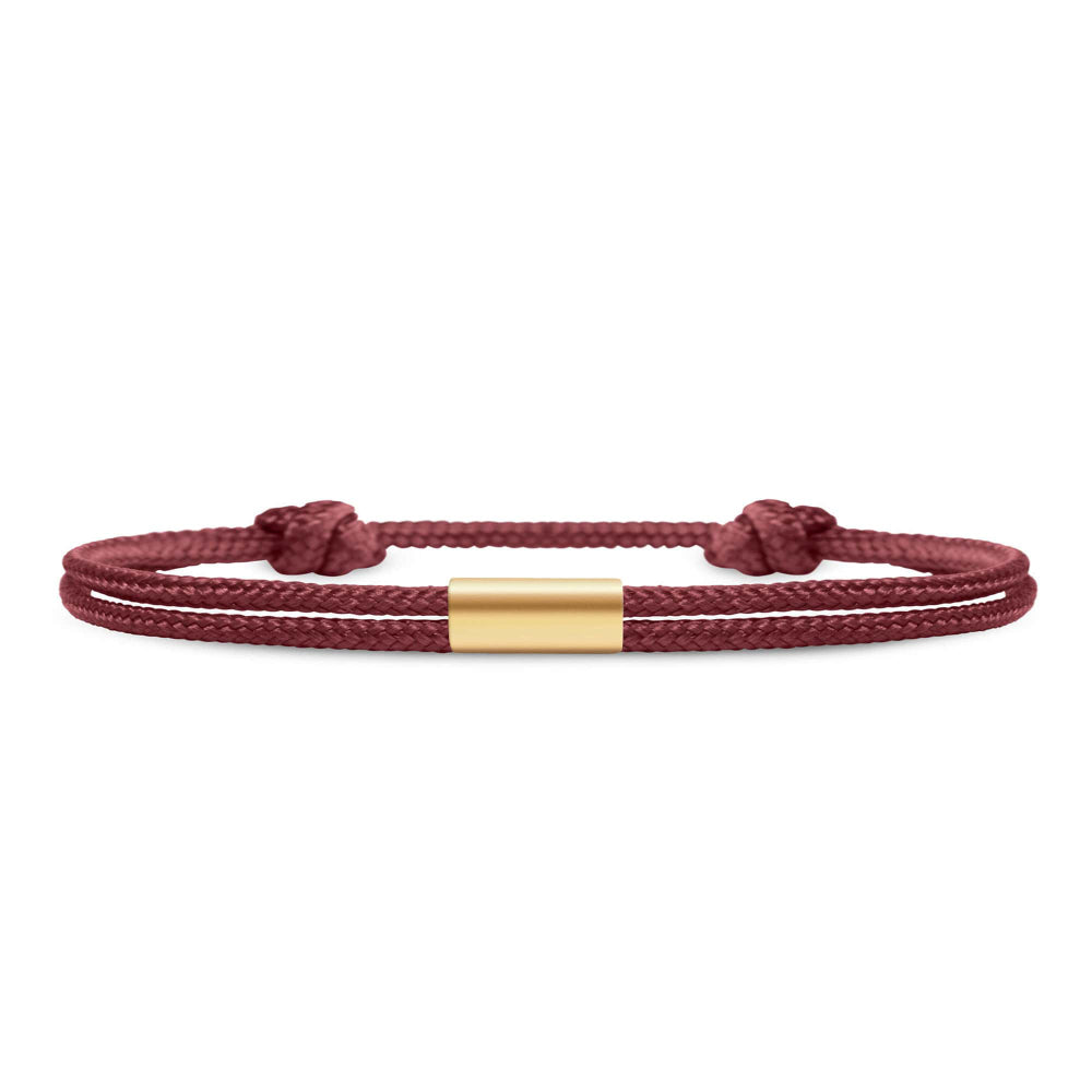Für Damen: Dezentes Segeltau Armband mit Wunschgravur
