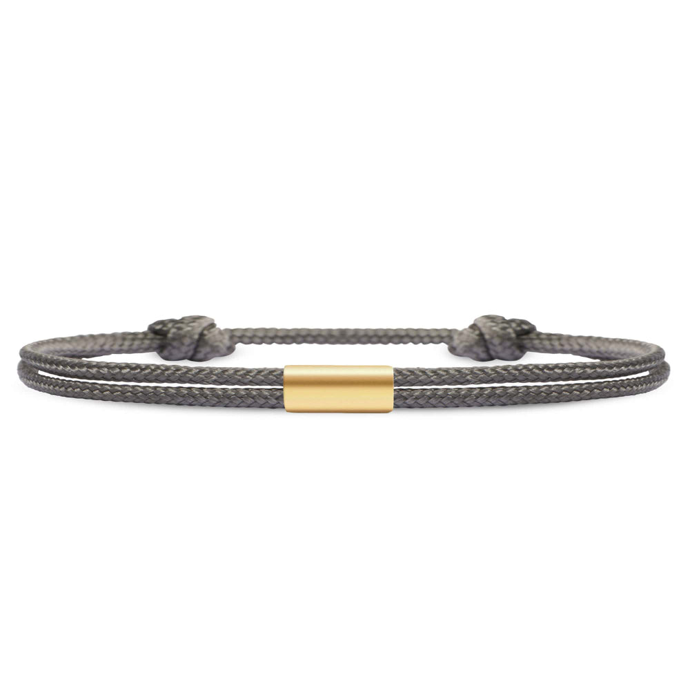 Für Damen: Dezentes Segeltau Armband mit Wunschgravur