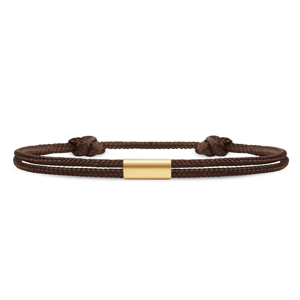Für Damen: Dezentes Segeltau Armband mit Wunschgravur