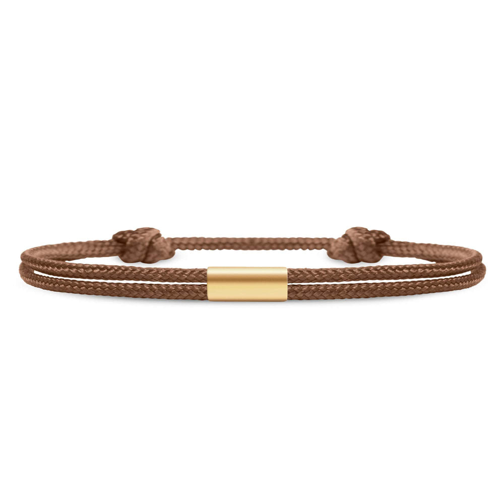 Für Damen: Dezentes Segeltau Armband mit Wunschgravur