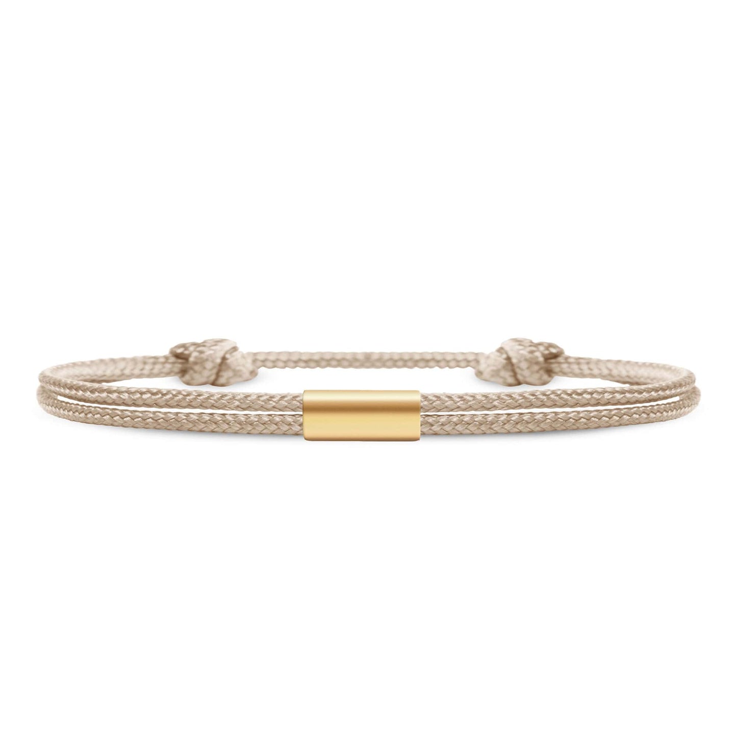 Für Damen: Dezentes Segeltau Armband mit Wunschgravur