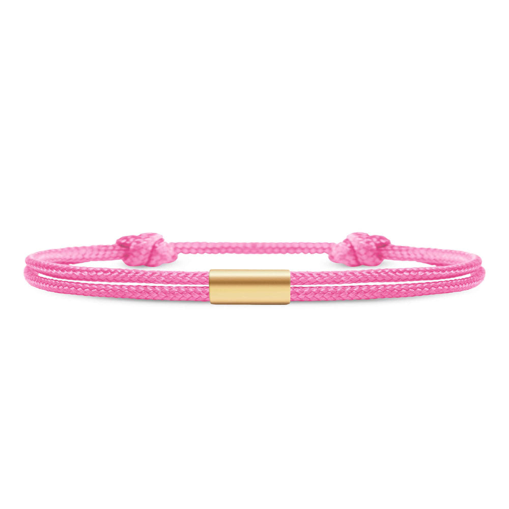 Für Damen: Dezentes Segeltau Armband mit Wunschgravur