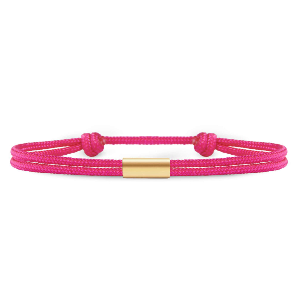 Für Damen: Dezentes Segeltau Armband mit Wunschgravur