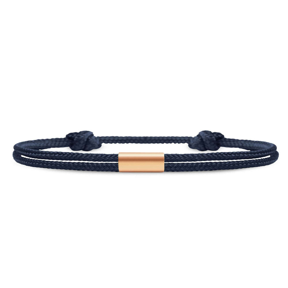 Für Damen: Dezentes Segeltau Armband #3 mit Wunschgravur