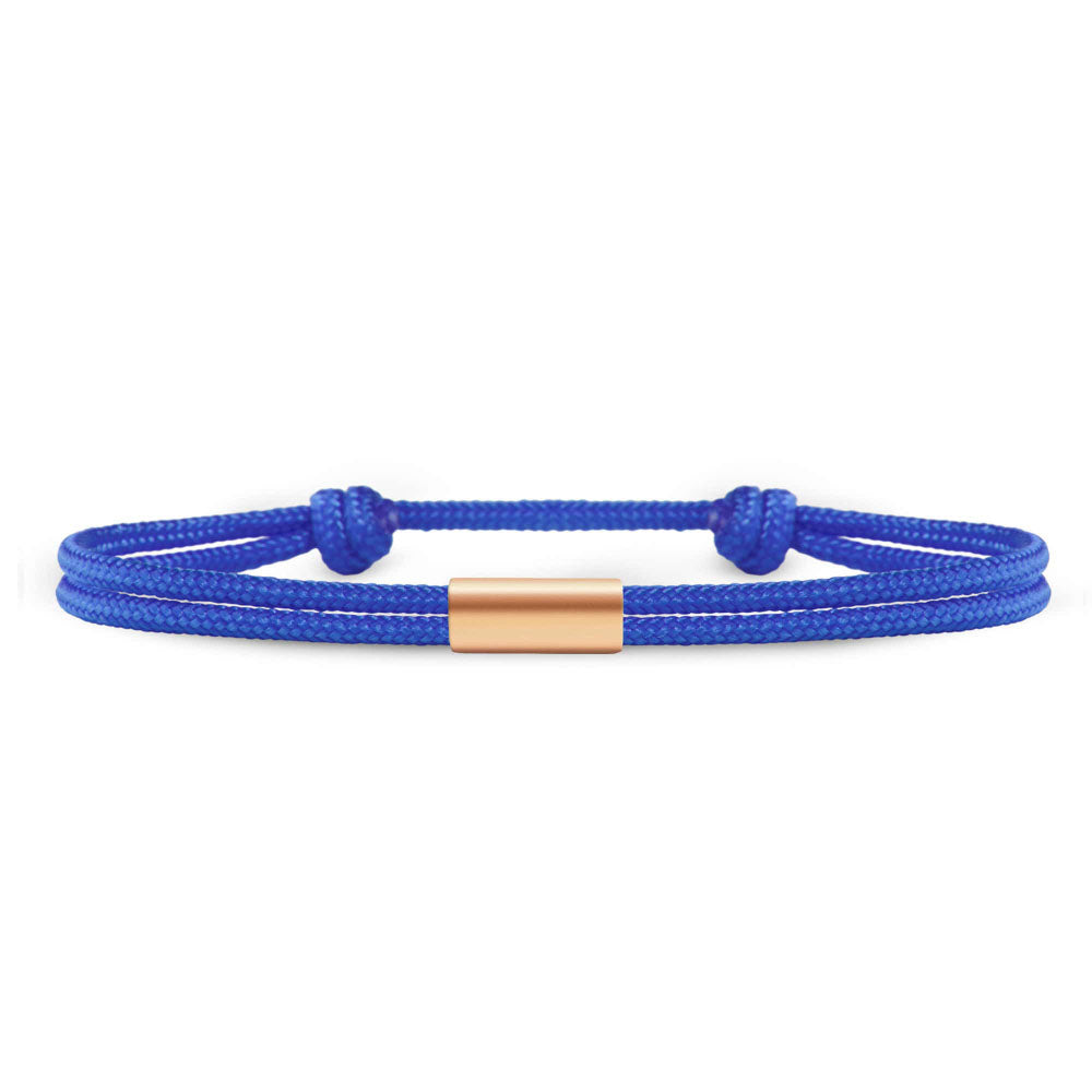 Für Damen: Dezentes Segeltau Armband #3 mit Wunschgravur