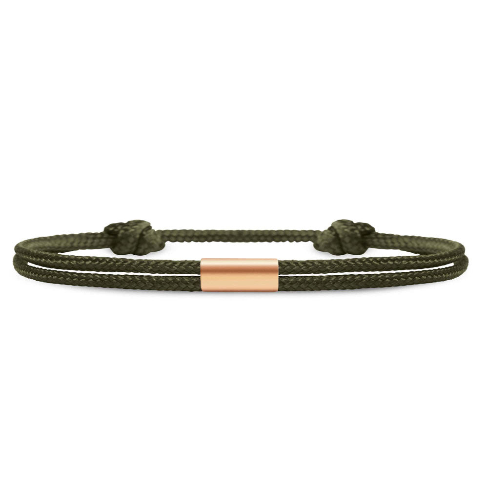 Für Damen: Dezentes Segeltau Armband #3 mit Wunschgravur