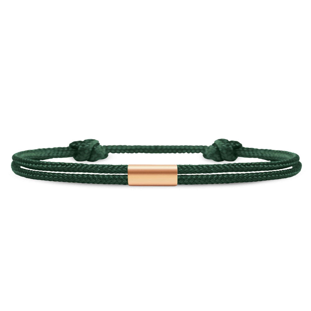 Für Damen: Dezentes Segeltau Armband #3 mit Wunschgravur