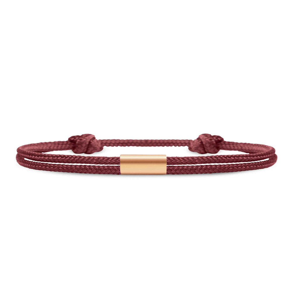 Für Damen: Dezentes Segeltau Armband #3 mit Wunschgravur