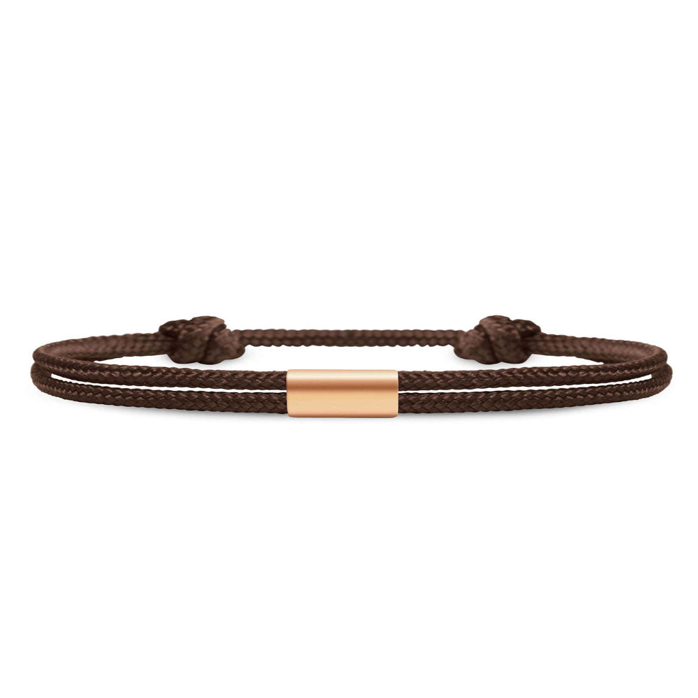 Für Damen: Dezentes Segeltau Armband #3 mit Wunschgravur