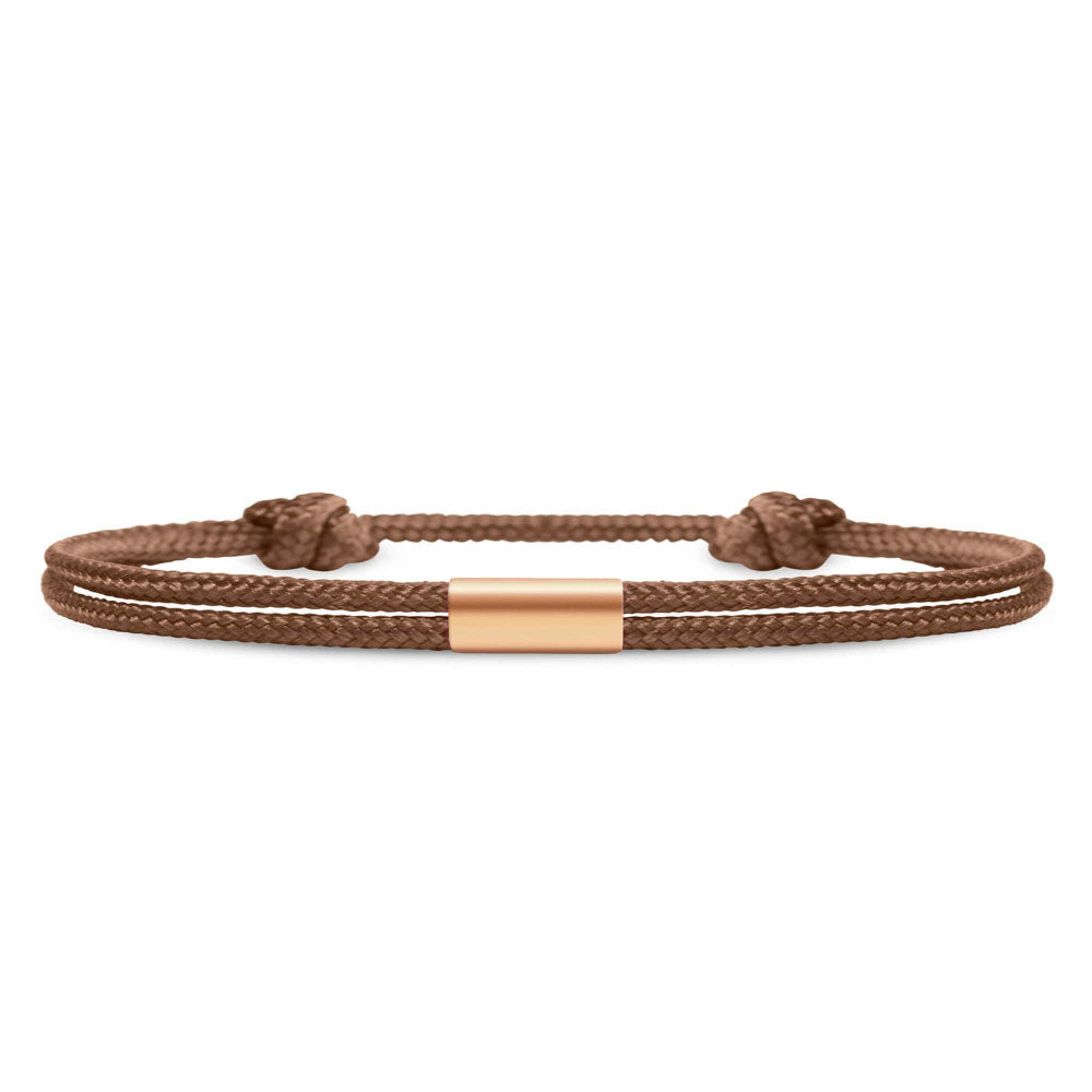 Für Damen: Dezentes Segeltau Armband #3 mit Wunschgravur