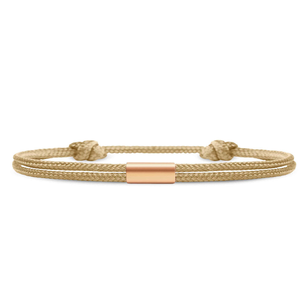Für Damen: Dezentes Segeltau Armband #3 mit Wunschgravur