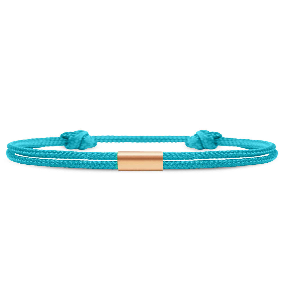 Für Damen: Dezentes Segeltau Armband #3 mit Wunschgravur