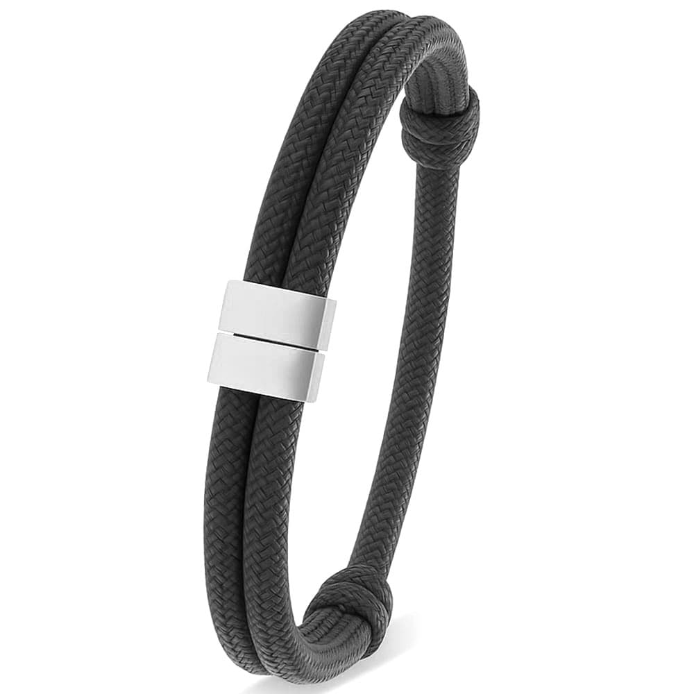 Für Herren: Segeltau Armband #4 mit Wunschgravur