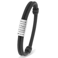 Für Herren: Segeltau Armband #4 mit Wunschgravur