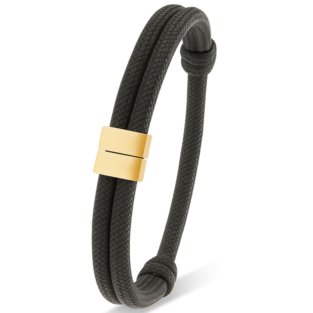 Für Herren: Segeltau Armband #4 mit Wunschgravur