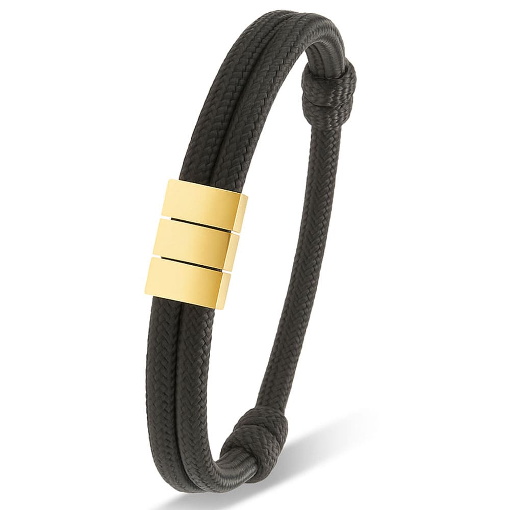 Für Herren: Segeltau Armband #4 mit Wunschgravur