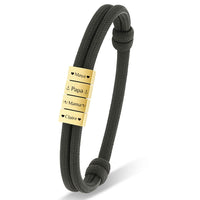 Für Herren: Segeltau Armband #4 mit Wunschgravur