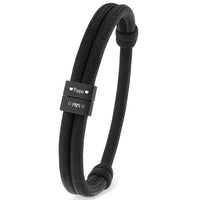 Für Herren: Segeltau Armband #4 mit Wunschgravur
