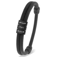 Für Herren: Segeltau Armband #4 mit Wunschgravur