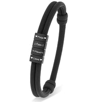 Für Herren: Segeltau Armband #4 mit Wunschgravur