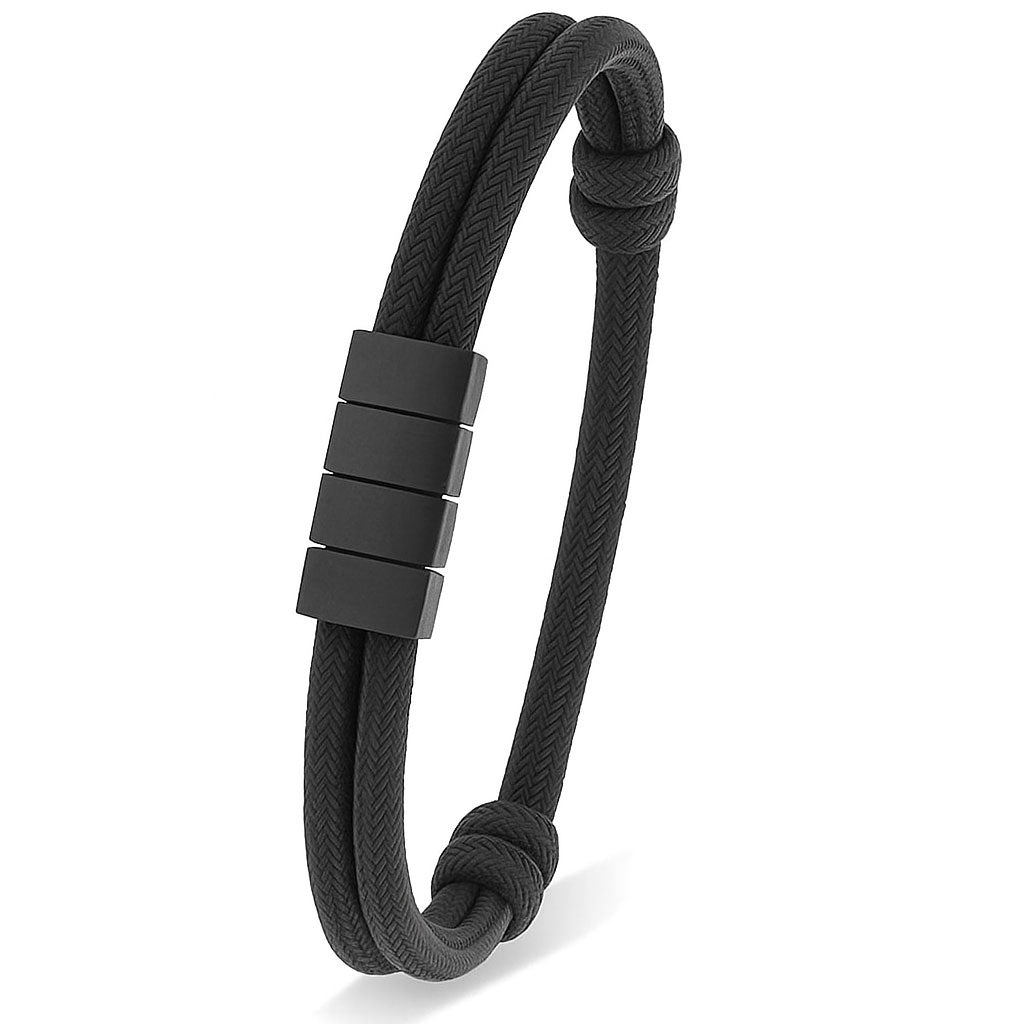 Für Herren: Segeltau Armband #4 mit Wunschgravur