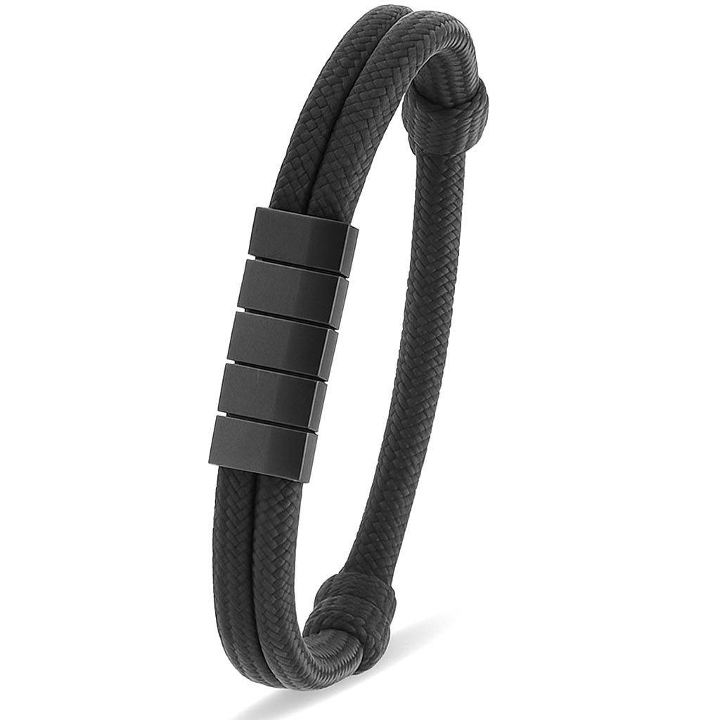 Für Herren: Segeltau Armband #4 mit Wunschgravur