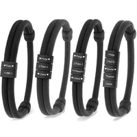 Für Herren: Segeltau Armband #4 mit Wunschgravur