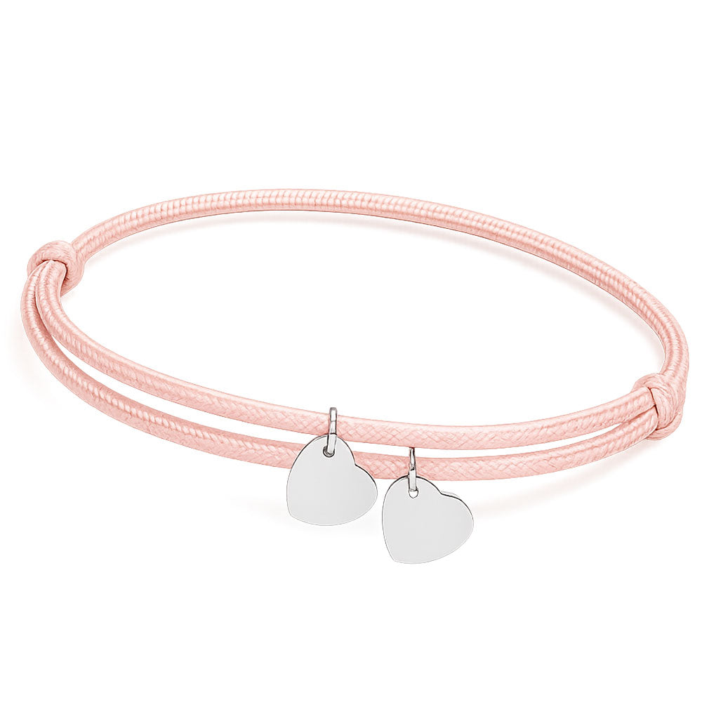 Gravur Armband aus Segeltau "Meine Liebsten" mit personalisierten Herz-Anhängern