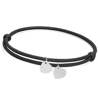 Gravur Armband aus Segeltau "Meine Liebsten" mit personalisierten Herz-Anhängern