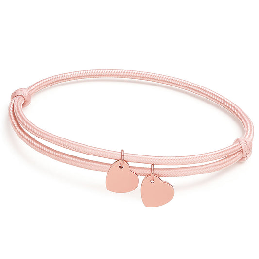 Gravur Armband aus Segeltau "Meine Liebsten" mit personalisierten Herz-Anhängern