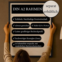 DIN A2 Bilderrahmen | Schwarz | Echtholz | Nachhaltige Forstwirtschaft